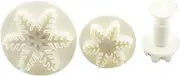 BRIGHTFUFU Food Grade ABS Plastic Snowflake Cutters Fondant Molds for Wedding Anniversary