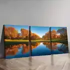 3pcs Golf Course Modern Art Deco Style Wall Art Canvas Unframed/Framed