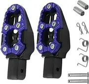 BHYYDS For Beta/Honda/Yamaha YZ/WR/CRF/Xtrainer 300-525/65-450 03-24 Motorcycle Foot Pegs With Anti-Slip Motorcycle Footpegs Footrest(Blue)