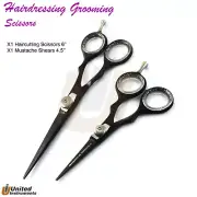 Barber Hair Cutting Scissor 5.5'' Black Color New Shear 4.5'' Hair Styling Salon
