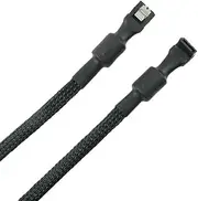 Simplecom CA110L Premium SATA 3 HDD SSD Data Cable Sleeved with Ferrite Bead Lead Clip Angle