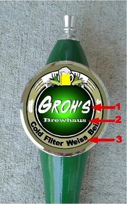 Custom Personalized Beer Tap Handle knob tapper Kegerator Man ADD YOUR TEXT!