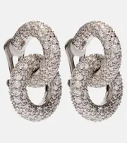 [Max Mara] Max Mara Embellished clip-on earrings One Size silver