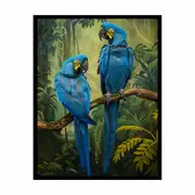 Blue Macaw Framed Print Fine Art Poster Print