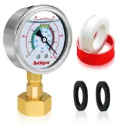 0-100 Psi Water Pressure Test Gauge, Water Pressure Gauge, 3/4 GHT Female Thread