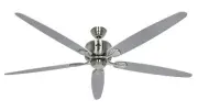 Energy saving Ceiling Fan with Remote Control & Timer Eco Elements Chrome 180 CM