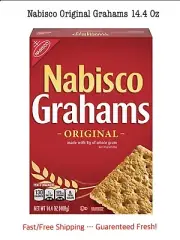 Nabisco Grahams Original Graham Crackers, 14.4 oz Carton, FREE SHIPPING