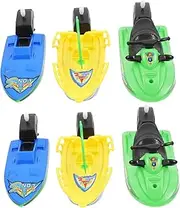 SUPVOX 6Pcs Bath for Plastic Sailboat and Speedboat Movable Bathing Boats Fun Water for Playtime and Decoration Present