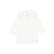 [Sea] Sea Lace-collar Tie-front Dress M WHITE