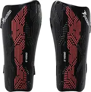 Precision Unisex Adult Origin.0 Strap Shin Guards (UK Size: L) (Black/Red)
