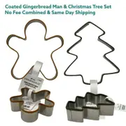 Cookie Cutter Set Coated Gingerbread Man & Christmas Tree Stocking Stuffer