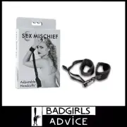 Sex & Mischief Adjustable Handcuffs wrap around bed post restraints versatile