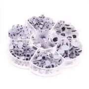710pcs Boggle Eyes Moving Eyeballs Googly Eyes Craft 4/5/6/7/8/10/12mm