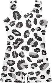 [ODAWA] Leopard Print Girls Gymnastics Leotard Kid Tumbling Dance Outfit Leotards for Girls 2-10 Years