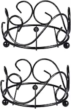 BATHVEVE 2PCS Wrought Iron Coaster Holder Stylish Heat Insulated Pad for Home for Parties Personal Collections Elegant Table Decoration to Impress Guests