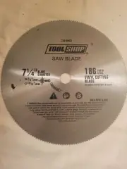 NEW tool shop 7-1/4" 186 steel teeth vinyl cutting circular saw blade