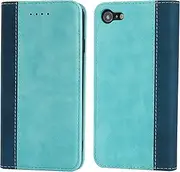 SunYoo for iPhone SE 2022 / SE 2020 Wallet Case with Card Holders for Women Men Portefeuille for iPhone 8 7 SE2022 SE2020 Coque ?tui Pour Femmes Homme Leather Magnetic Book Flip Cover Mix Blue