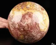 5.9" Mexican Banded Jasper Hand Carved Crystal Ball/Sphere, Crystal Healing