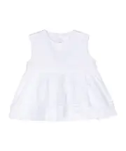 cheesecloth logo-embroidered midi dress 9M,18M,24M,12M White