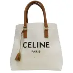 【二手名牌BRAND OFF】CELINE 賽琳 米色 帆布 托特包