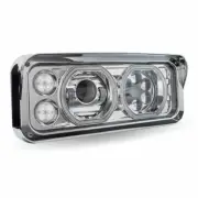 TLED-H121 Universal LED Projector Headlight Assembly CHROME PASSENGER SIDE