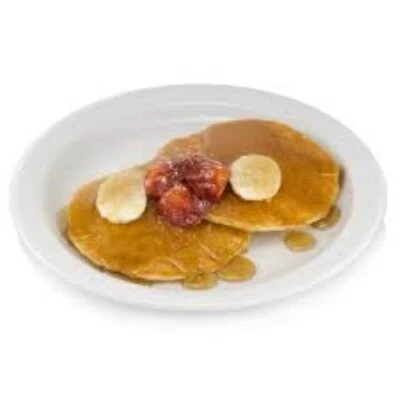 Display Faux Food Prop Strawberry & Banana Pancakes New