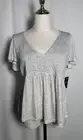Lucky Brand Women Blouse Shirt Top Medium Short Sleeve Boho Country Peasant $69