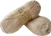 Pure Alpaca Wool Yarn Drops Alpaca, 59 Colors, in 1.8 oz Balls - 183 yds per Ball (0302 Camel Beige)