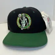 VTG BOSTON CELTICS NBA New Era Snapback Rare Made USA DuPont Visor Pro Model