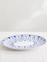 [Themis Z] Themis Z - Kyma Painted Porcelain Serving Platter - Blue - One size One size Blue