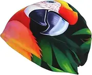 [QMNKLET] Beanie Hats for Men Women Colored Parrot Knit Skull Cap Warm Cozy Beanie Sleep Hats Ski Hat Black, Black, One Size