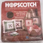 NEW 15X15” CHARLES CRAFT HOPSCOTCH CROSS STITCH Aida Cloth FABRIC Brown