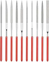 Diamond Needle File Set - 10 Pack 4x160mm Diamond Files Mini Needle Files Kit for Jewlery Metal Glass Stone
