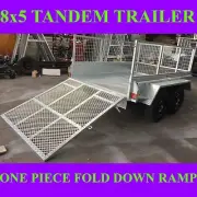 8x5 tandem trailer galvanised trailer box trailer with cage and ramp
