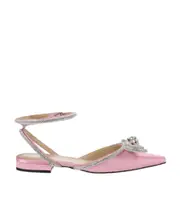 Pointed bow tie flat sole shoes 37.5,36,38.5,37,38,39,36.5 Pink