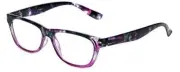 Calabria 773 51mm Classic Designer Reading Glasses in Crystal Marble Purple+1.25