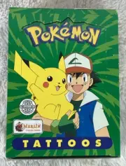 1999 Pokémon Tattoos Topps/Nintendo New Box 50 Sealed Packs Charizard Pikachu