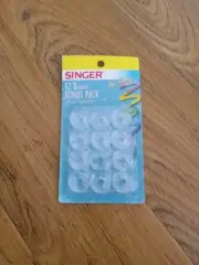 12 Singer Bobbins Class 66 Clear Transparent For Singer Drop-in Bobbin Machine