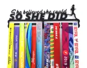 Medal Hanger for Runners, She Believe She Could So She Did Medal Holder Display
