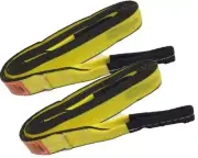 2 Pack of 2" x 20' Double Ply Tow and Recovery Straps at 12,500 lbs WLL