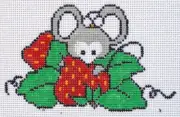 Berry Nice Mouse Hand Painted Needlepoint Canvas