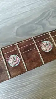 axolotl Inlay Sticker Fretboard Set for guitar Pink