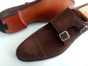 NIB CROCKETT AND JONES PEAL & CO SUEDE SHOES. HAND MADE IN ENGLAND. SALE