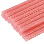 Mini Hot Glue Gun Sticks 8" x 0.43" for Glue Guns Glitter Bright Red 16pcs
