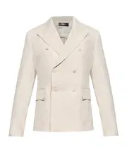 metallic-threading blazer IT50 White