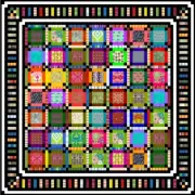 NEON - 67" x 67" - Quilt-Addicts Pre-cut Patchwork Quilt Kit Double`
