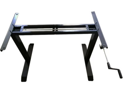 Height Adjustable Stand Up Manual Desk Frame Base Office Workstation 49" H 70" W