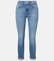 [7 For All Mankind] 7 For All Mankind Mid-rise slim jeans UK 14 blue
