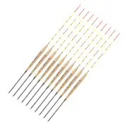 10pcs Fishing Tackle Floats Wood Bobber Floating Vertical Buoy Fish Accessories