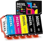 Hookink 302XL Ink Cartridge Compatible with Epson 302 XL 302XL for Epson Expression Premium XP-6000 XP-6100 XP6000 XP6100 Printer 5-Pack (1BK,1PBK,1C,1M,1Y)
